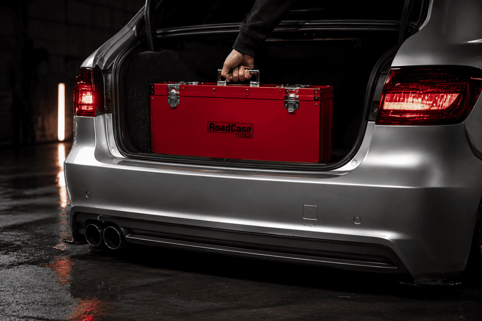 RoadCase in a car boot